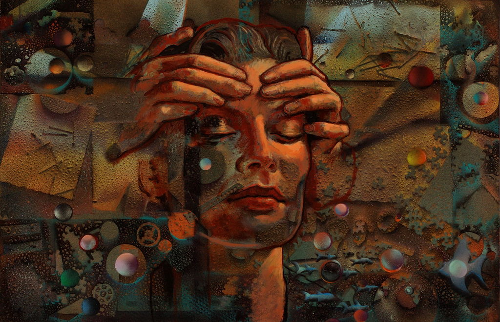 Acrylic and Lacquer on Wood, 48in x 32in - 2001 